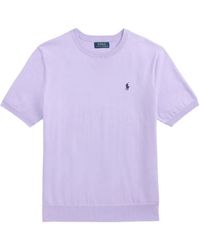 Polo Ralph Lauren - Pull En Maille Fine À Logo Brodé - Lyst