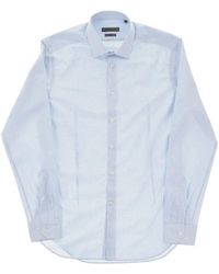 Corneliani - Checked-Pattern Slim-Fit Shirt - Lyst