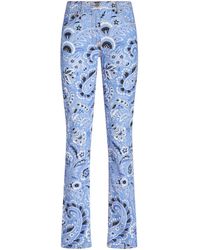 Etro - Skinny-Jeans mit Bandana-Print - Lyst