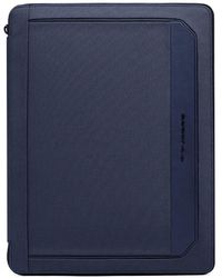 Piquadro - Funda Para Libreta Con Ribete De Cuero - Lyst
