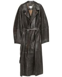 Alysi - Belted Notched-Lapel Coat - Lyst