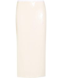 N°21 - Sequin Embellished Midi Skirt - Lyst