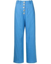 Olympiah - Cropped Button-Front Trousers - Lyst