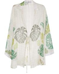 Amir Slama - Palm Leaf Print Beach Shirt - Lyst