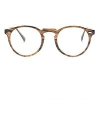 Oliver Peoples - Patterned Round-Frame Glasses - Lyst