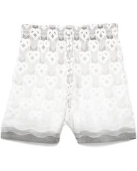CASABLANCA - Zijden Shorts Met Monogram - Lyst