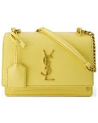 Saint Laurent - Small Sunset Lizard-Effect Shoulder Bag - Lyst