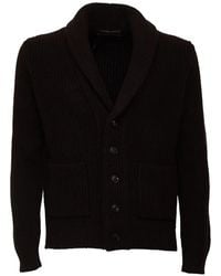 FILIPPO DE LAURENTIIS - Shawl-Collar Ribbed-Knit Cardigan - Lyst