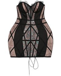 MITILIANE COUTURE - Chantilly Lace Mini Dress - Lyst