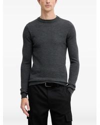 Trussardi - Textured Crewneck Jumper - Lyst