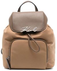 KARL LAGERFELD - Signature Backpack - Lyst