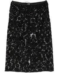 Cecilie Bahnsen - Jupe Mi-Longue Bria À Appliqués Floraux Et Sequins - Lyst