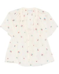 forte_forte - Petites Fleurs Gathered Blouse - Lyst