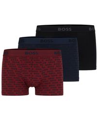 BOSS - Pack de tres bóxeres con logo en la cinturilla - Lyst