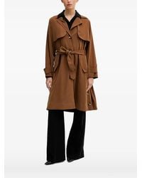 Sisley - Belted Button-Down Trench Coat - Lyst