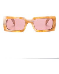 Prada - Logo-print Rectangle-frame Sunglasses - Lyst