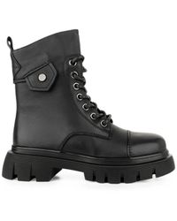 Linda Baumann - Lace-Up Lug-Sole Ankle Boots - Lyst