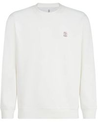 Brunello Cucinelli - Logo-Print Sweatshirt - Lyst