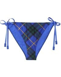 Burberry - Checked Bikini Briefs - Lyst