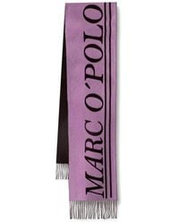 Marc O' Polo - Logo-Print Fringed Scarf - Lyst