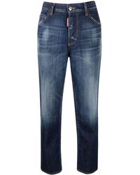 DSquared² - High-rise Straight-leg Jeans - Lyst