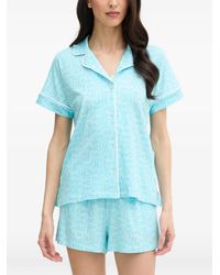 DKNY - Logo-Print Short-Sleeved Pajamas - Lyst