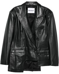 MEDEA - Asymmetric Leather Jacket - Lyst