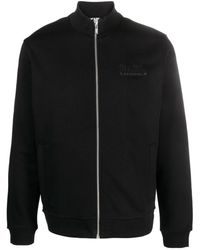 Karl Lagerfeld - Logo-print Zipped Sweatshirt - Lyst