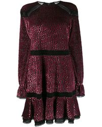 Talbot Runhof Flared Jurk - Zwart