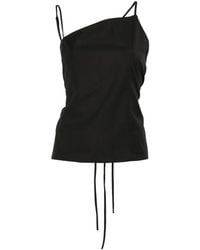 LA PISCINE - Asymmetrical-Neck Top - Lyst