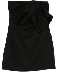 7 For All Mankind - Bow-Detail Strapless Mini Dress - Lyst