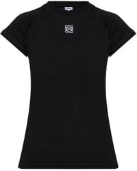 Loewe - Anagram Embroidered Cotton-Blend Jersey T-Shirt - Lyst