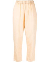 Forte Forte - Tapered Cotton-linen Trousers - Lyst