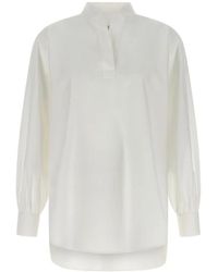 Valentino Garavani - Vlogo-Embroidered Blouse - Lyst