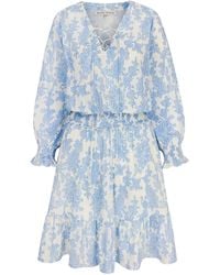 Heidi Klein - Mini-Jurk Met Ruches En Veters - Lyst