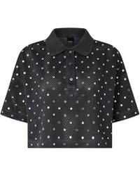 Pinko - Sequin-Embellished Polo Top - Lyst