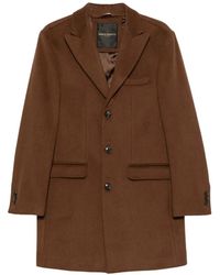 SERGIO MORETTI FIRENZE - Single-Breasted Notched-Lapel Coat - Lyst