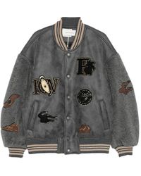 Feng Chen Wang - Patch-Detail Bomber Jacket - Lyst