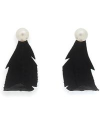 Marni - Ohrringe Mit Feder - Lyst