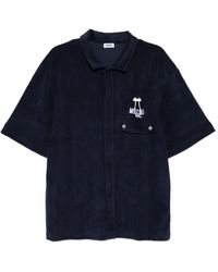 Moschino - Frottee-Hemd Mit Logo-Patch - Lyst