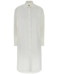 Jil Sander - Button-Down Cotton Mini Shirt Dress - Lyst