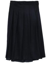 Semicouture - Tempest Pleated A-Line Midi Skirt - Lyst