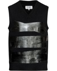 MM6 by Maison Margiela - V-Neck Wool Vest - Lyst