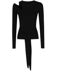FEDERICA TOSI - Cut-Out Tie-Waist Sweater - Lyst