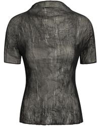 Issey Miyake - T-Shirt À Effet Plissé - Lyst