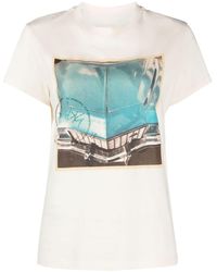 Zadig & Voltaire - T-shirt Zoe en coton à imprimé photographique - Lyst