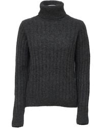 Allude - Pull Côtelé À Col Roulé - Lyst