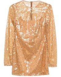 David Koma - Sequin-Embellished Long-Sleeve Dress - Lyst