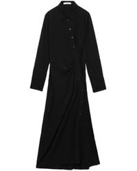 Helmut Lang - Twisted Long-Sleeve Maxi Shirt Dress - Lyst