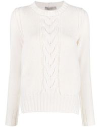 D.exterior - Cable-Knit Crew-Neck Sweater - Lyst